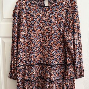J Jill Long Tunic Top - Small Flower Print - L